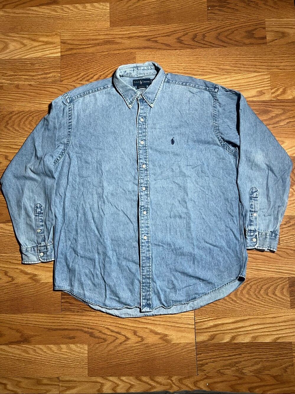 Vintage Ralph Lauren Men’s Blake Denim Button Shirt XL